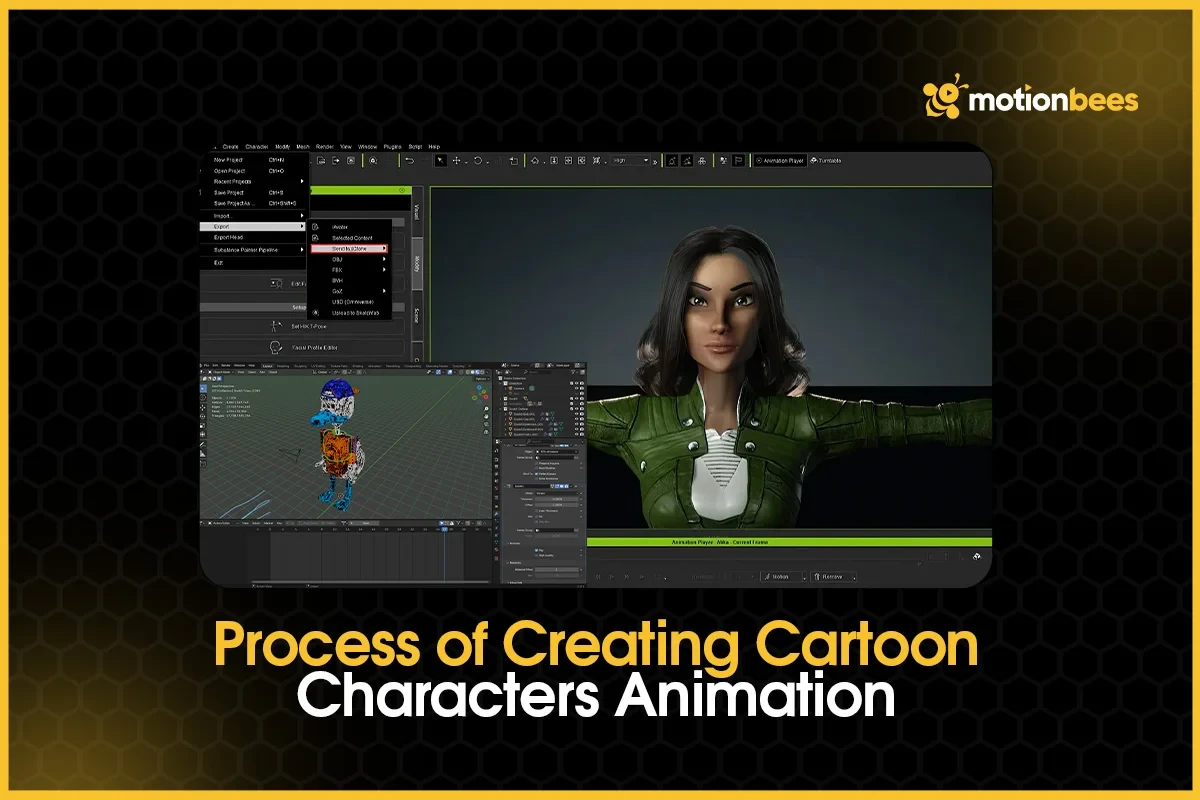 Process of Creating Cartoon Characters Animation